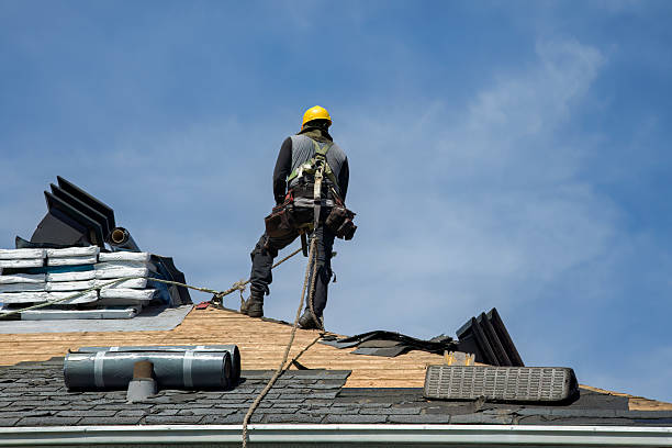 Professional Gutter Installation technician working in Manahawkin, NJ